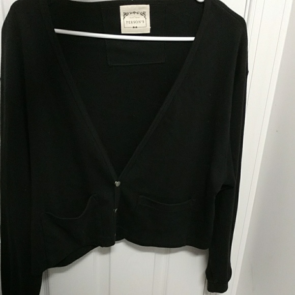 Person's Sweaters - Unique Black Cardigan
